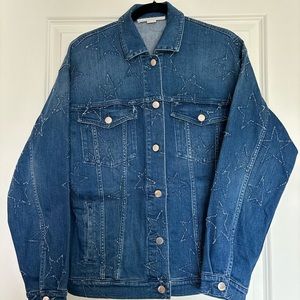 Stella McCartney oversized jean jacket with star detail